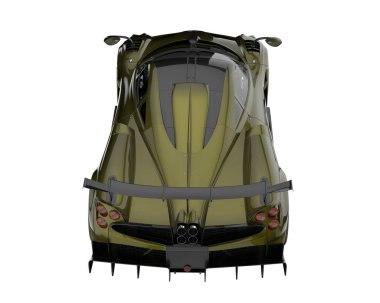 Sport car isolated on white background. 3d rendering - illustration