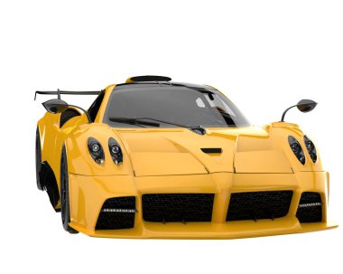 Sport car isolated on white background. 3d rendering - illustration