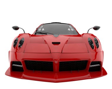 Sport car isolated on white background. 3d rendering - illustration