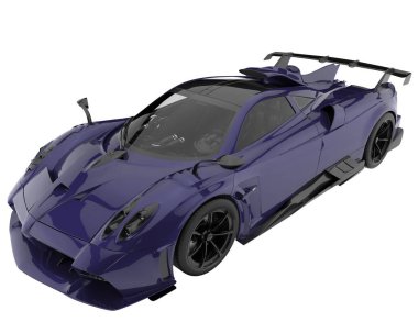 Sport car isolated on white background. 3d rendering - illustration