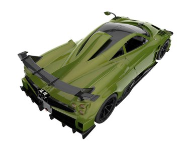 Sport car isolated on white background. 3d rendering - illustration