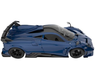 Sport car isolated on white background. 3d rendering - illustration