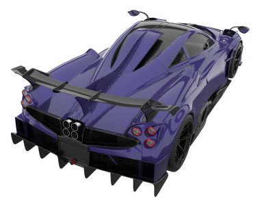 Sport car isolated on white background. 3d rendering - illustration