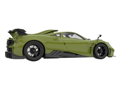 Sport car isolated on white background. 3d rendering - illustration