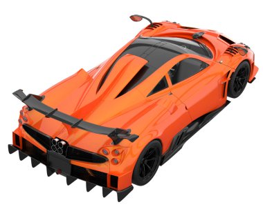 Sport car isolated on white background. 3d rendering - illustration