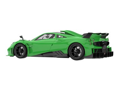 Sport car isolated on white background. 3d rendering - illustration