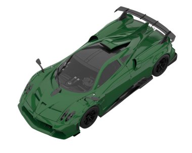 Sport car isolated on white background. 3d rendering - illustration