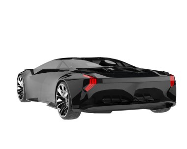 Sport car isolated on white background. 3d rendering - illustration