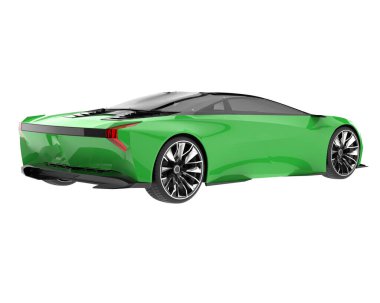 Sport car isolated on white background. 3d rendering - illustration