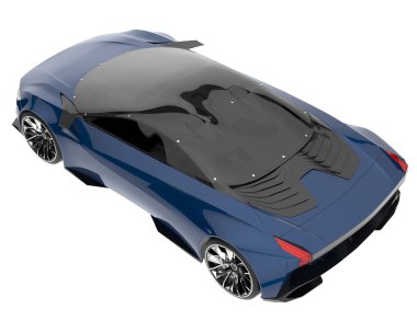 Sport car isolated on white background. 3d rendering - illustration