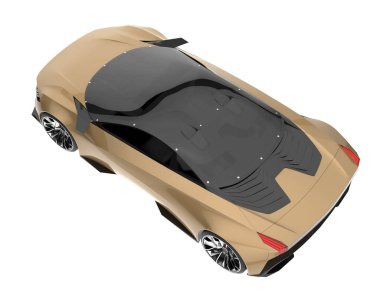 Sport car isolated on white background. 3d rendering - illustration