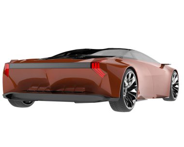 Sport car isolated on white background. 3d rendering - illustration