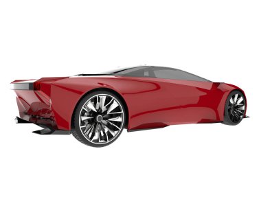 Sport car isolated on white background. 3d rendering - illustration