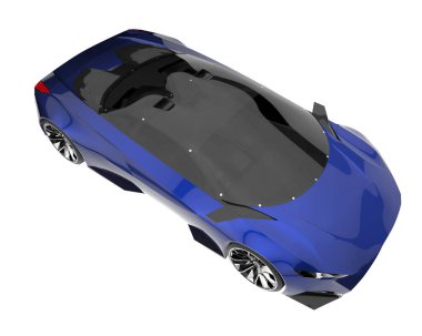 Sport car isolated on white background. 3d rendering - illustration