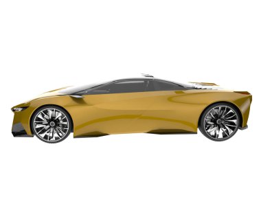 Sport car isolated on white background. 3d rendering - illustration