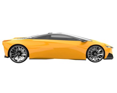 Sport car isolated on white background. 3d rendering - illustration