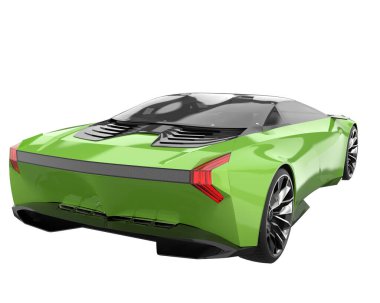 Sport car isolated on white background. 3d rendering - illustration