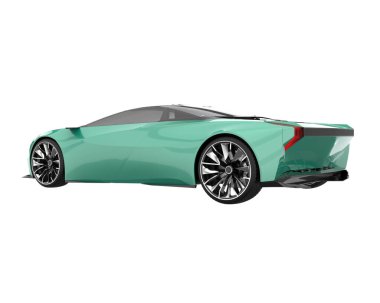 Sport car isolated on white background. 3d rendering - illustration