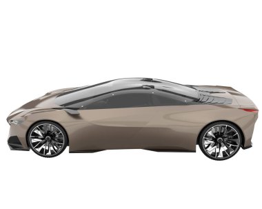 Sport car isolated on white background. 3d rendering - illustration