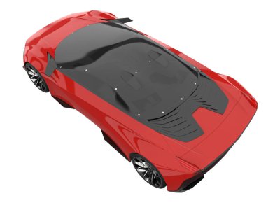 Sport car isolated on white background. 3d rendering - illustration
