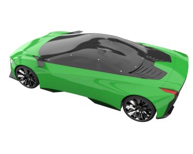 Sport car isolated on white background. 3d rendering - illustration