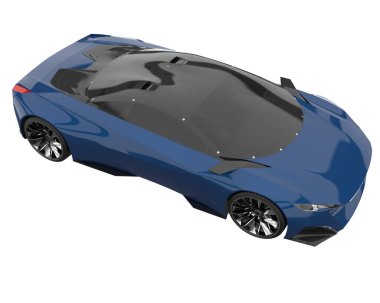 Sport car isolated on white background. 3d rendering - illustration