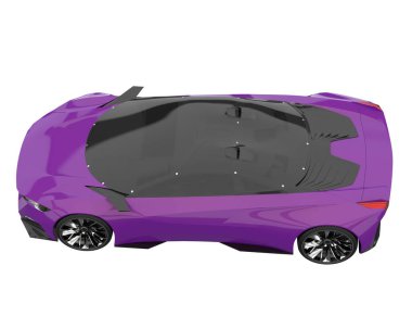 Sport car isolated on white background. 3d rendering - illustration