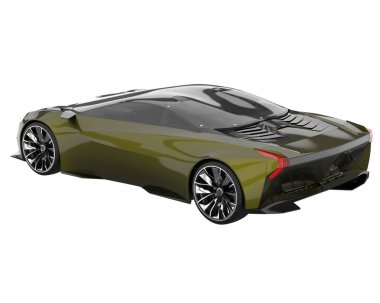 Sport car isolated on white background. 3d rendering - illustration
