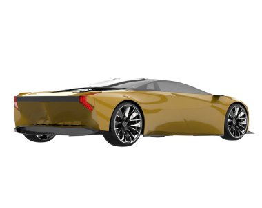Sport car isolated on white background. 3d rendering - illustration