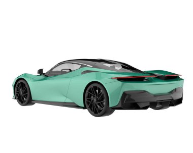 Sport car isolated on white background. 3d rendering - illustration