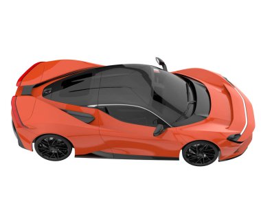 Sport car isolated on white background. 3d rendering - illustration
