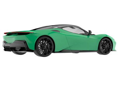 Sport car isolated on white background. 3d rendering - illustration