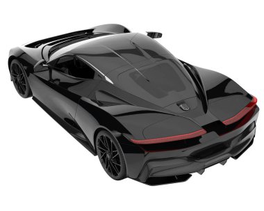 Sport car isolated on white background. 3d rendering - illustration