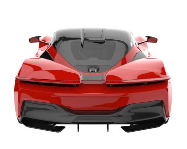 Sport car isolated on white background. 3d rendering - illustration