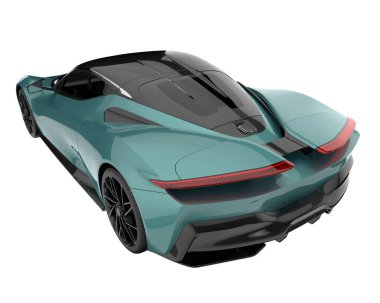 Sport car isolated on white background. 3d rendering - illustration