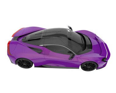 Sport car isolated on white background. 3d rendering - illustration