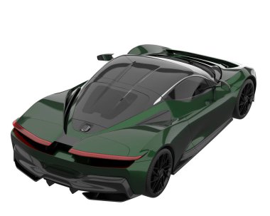 Sport car isolated on white background. 3d rendering - illustration