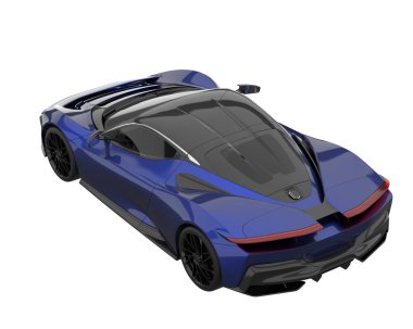 Sport car isolated on white background. 3d rendering - illustration