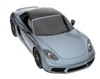 Sport car isolated on white background. 3d rendering - illustration