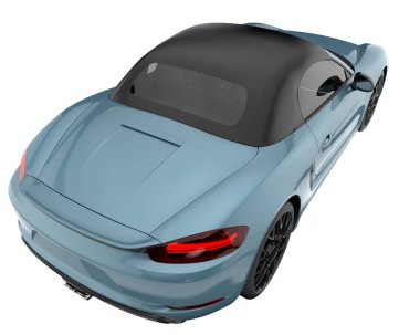 Sport car isolated on white background. 3d rendering - illustration