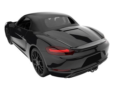 Sport car isolated on white background. 3d rendering - illustration