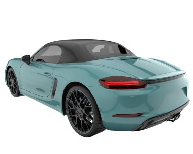 Sport car isolated on white background. 3d rendering - illustration