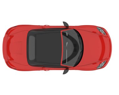 Sport car isolated on white background. 3d rendering - illustration