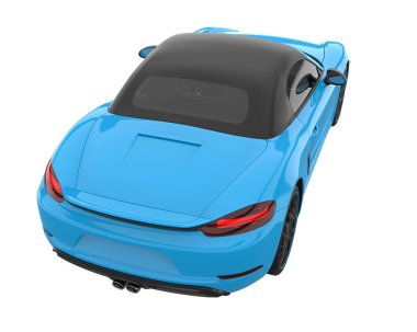 Sport car isolated on white background. 3d rendering - illustration