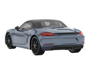 Sport car isolated on white background. 3d rendering - illustration