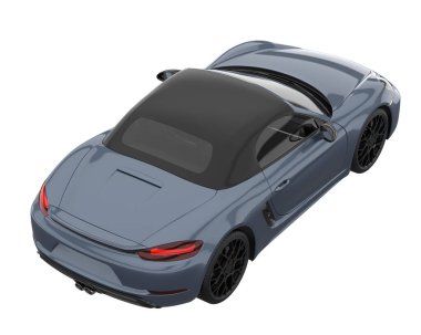 Sport car isolated on white background. 3d rendering - illustration