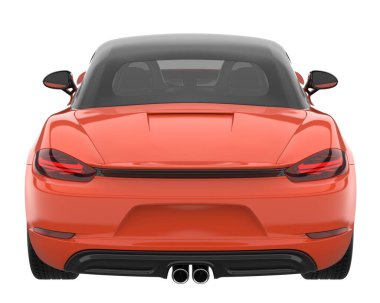 Sport car isolated on white background. 3d rendering - illustration