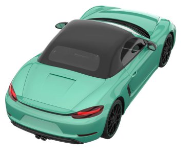 Sport car isolated on white background. 3d rendering - illustration