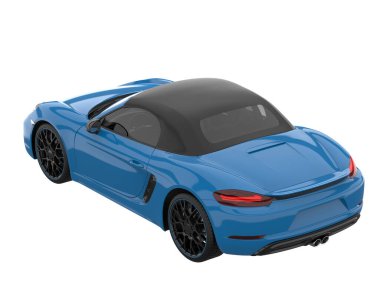 Sport car isolated on white background. 3d rendering - illustration