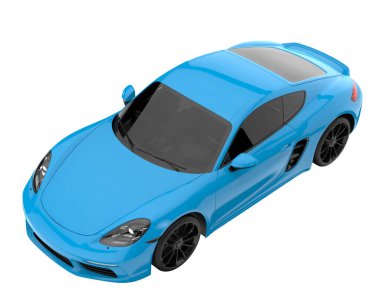 Sport car isolated on white background. 3d rendering - illustration